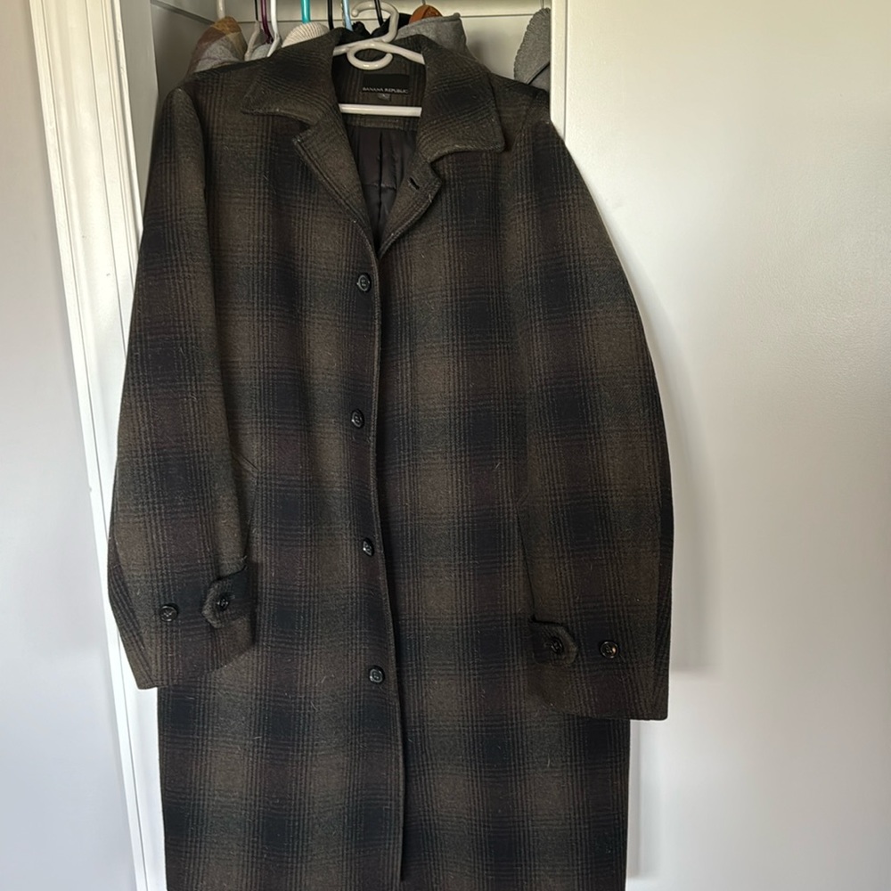 Men’s Black Plaid Winter Coat